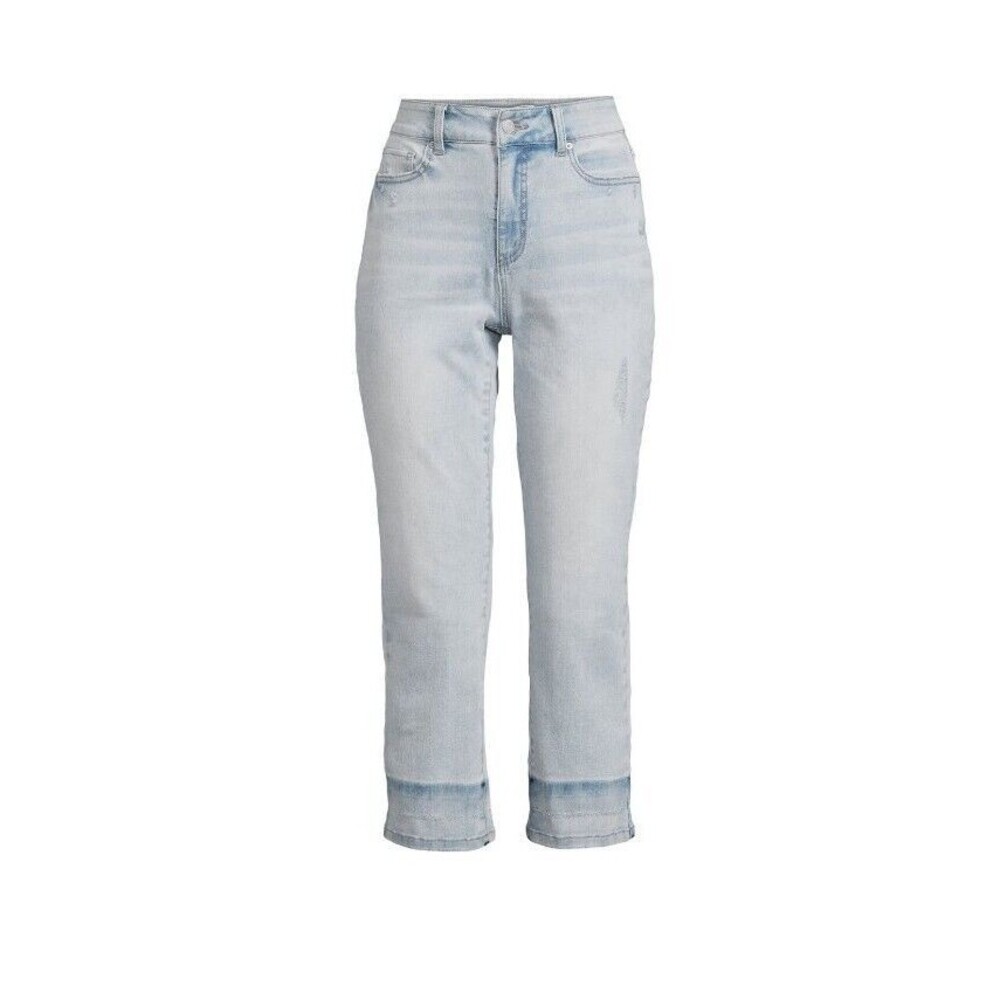 Time and Tru Women's High Rise Straight Crop Jean Size 14